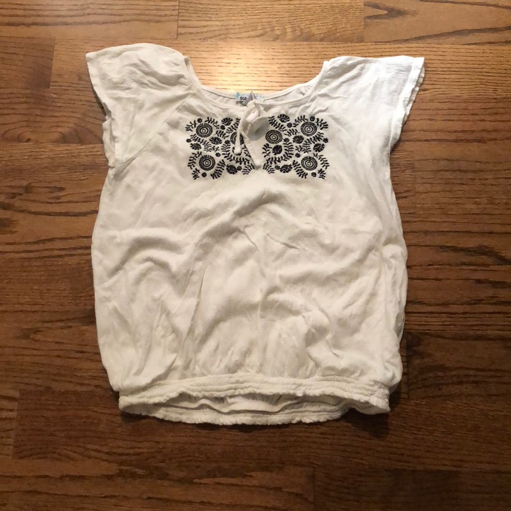 White and black top